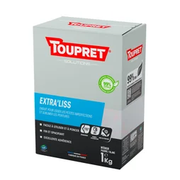 Enduit De Lissage Toupret Extra Liss 1 Kg En Poudre, Pour Mur / Plafond Intérieu