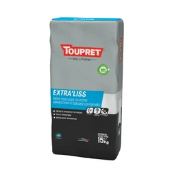 Enduit De Lissage Toupret Extra Liss 15 Kg En Poudre, Pour Mur / Plafond Intérie