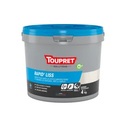 Enduit De Lissage Toupret Rapid Liss 4 Kg En Pâte, Pour Mur / Plafond Intérieur