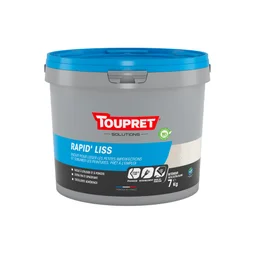 Enduit De Lissage Toupret Rapid Liss 7 Kg En Pâte, Pour Mur / Plafond Intérieur