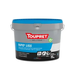 Enduit De Lissage Toupret Rapid Liss 15 Kg En Pâte, Pour Mur / Plafond Intérieur