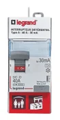 Interrupteur Différentiel Legrand, 30 Ma 40 A Type A