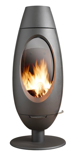 Poêle à bûche Ove, INVICTA, 10 kW noir