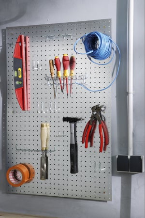 Kit Panneau Et Crochets Mottez, H.60 X L.90 X P.0.6 Cm