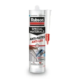 Mastic étanchéite gouttiere anti fuites transparent RUBSON cartouche 280 ml