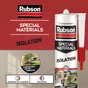 Mastic isolation porte/fenêtre transparent RUBSON cartouche 280ml
