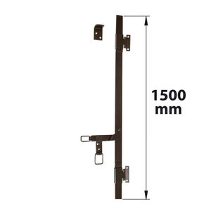 Espagnolette Acier Bichromaté, H.1500 X P.500 Mm