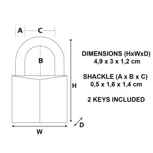 Cadenas à clé en laiton, MASTER LOCK, l.30 mm