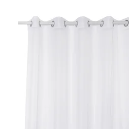 Voilage tamisant, Polyone blanc l. 140 x H.280 cm