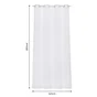 Voilage tamisant, Polyone blanc l. 140 x H.280 cm