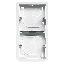Double Cadre Saillie Vertical Mosaic, Legrand Blanc Brillant