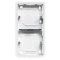 Double Cadre Saillie Vertical Mosaic, Legrand Blanc Brillant