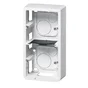 Double Cadre Saillie Vertical Mosaic, Legrand Blanc Brillant