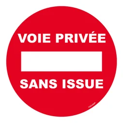 Panneau Disque Diametre 300 Mm Rigide Voie Privee Sans Issue Novap Polystyrène L