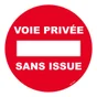 Panneau Disque Diametre 300 Mm Rigide Voie Privee Sans Issue Novap Polystyrène L