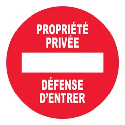 Disque Propriété Privée En Plastique
