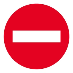 Disque Sens Interdit En Plastique