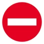 Disque Sens Interdit En Plastique