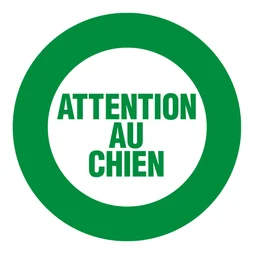 Disque Attention Au Chien En Plastique