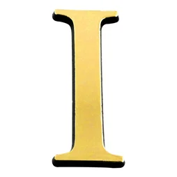 Lettre I En Plastique Plastifié H.4 X L.0.3 Cm