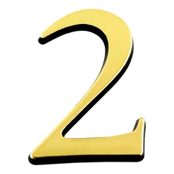 Chiffre 2 En Plastique Plastifié H.4 X L.0.3 Cm