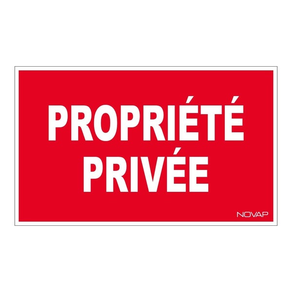 Plaque Propriété Privée En Plastique