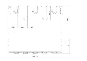 Support Pour 5 Vélos Mottez, H.65 X L.130 X P.36 Cm