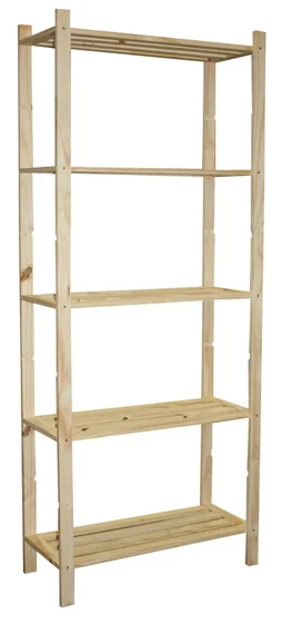 Etagère en pin à 5 tablettes , L.70 x P.30 x H.170 cm