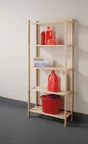 Etagère en pin à 5 tablettes , L.70 x P.30 x H.170 cm