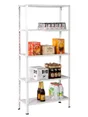 Etagère métal  l73x H170 x P30cm 5 tablettes lilikit blanc