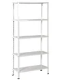Etagère métal  l73x H170 x P30cm 5 tablettes lilikit blanc