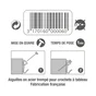 Lot De 20 Aiguilles De Rechange Pour Crochets Acier Le Crochet Francais L.25