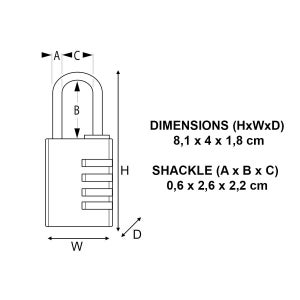 Cadenas À Combinaison Masterlock Laiton, L.40 Mm