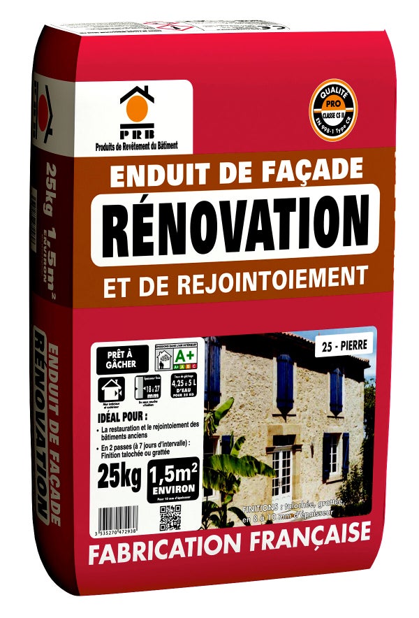 Enduit De Rénovation Ton Pierre Prb 25 Kg