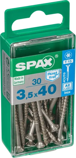 Lot De 30 Vis En Acier Inoxydable, Empreinte Torx, 3.5X40 Mm