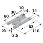 Paumelle acier pour fenêtre HETTICH, L.110 x l.55 mm