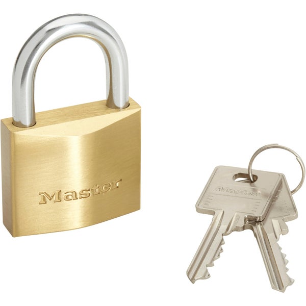 Master Lock 2840Eurd Cadenas À Clé Extra Fin En Laiton, Doré, 6,2 X 4 X 1,6 Cm