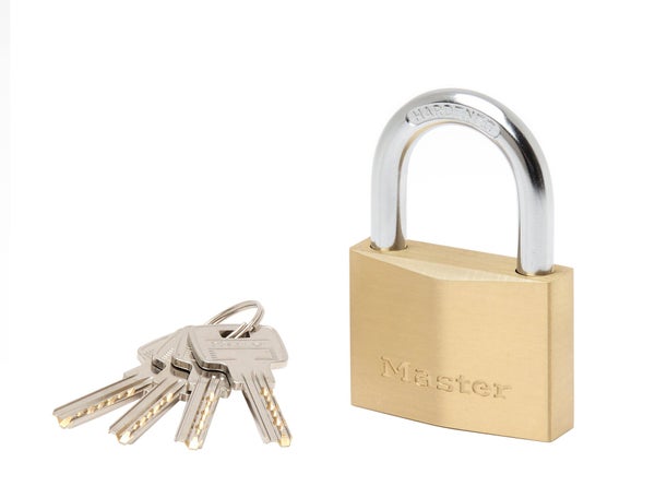 Master Lock 2960Eurd Cadenas À Clé Extra Fin En Laiton, Doré, 8,8 X 6 X 2,1 Cm