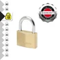 Master Lock 2960Eurd Cadenas À Clé Extra Fin En Laiton, Doré, 8,8 X 6 X 2,1 Cm