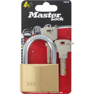 Master Lock 2960Eurd Cadenas À Clé Extra Fin En Laiton, Doré, 8,8 X 6 X 2,1 Cm