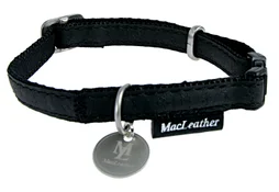 Collier chien réglable mc leather 20mm noir