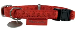 Collier chien réglable mc leather 20mm rouge