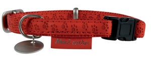 Collier chien réglable mc leather 20mm rouge