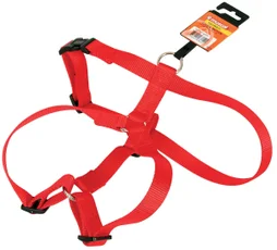 Harnais chien réglabl  nylon 40/60 cm rouge