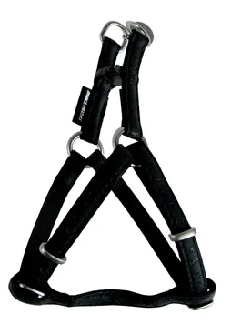 Harnais chien réglable mc leather 20mm noir
