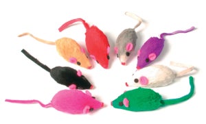 Jouet chat souris fourr.mm x8