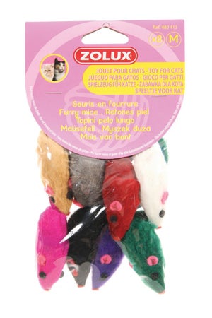 Jouet chat souris fourr.mm x8