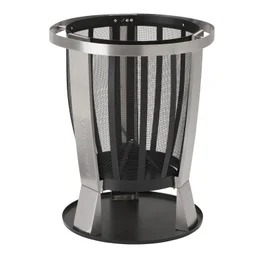 Brasero avec buches de bois LANDMANN Design, noir