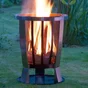 Brasero avec buches de bois LANDMANN Design, noir