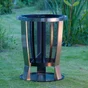 Brasero avec buches de bois LANDMANN Design, noir